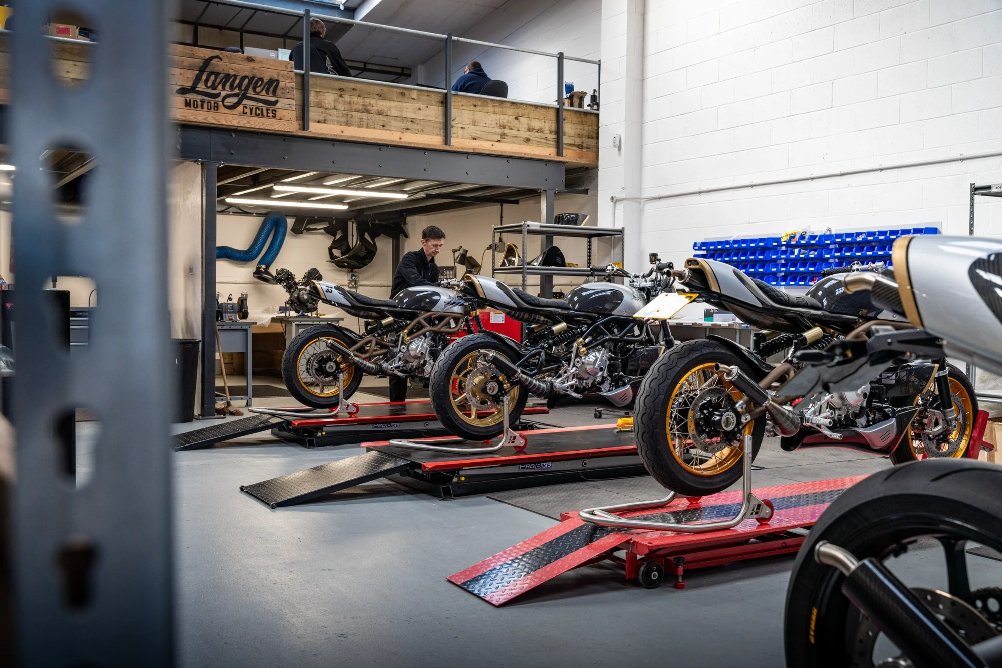 Inside the Langen workshop in Wigan – four Two Strokes on the lifts
